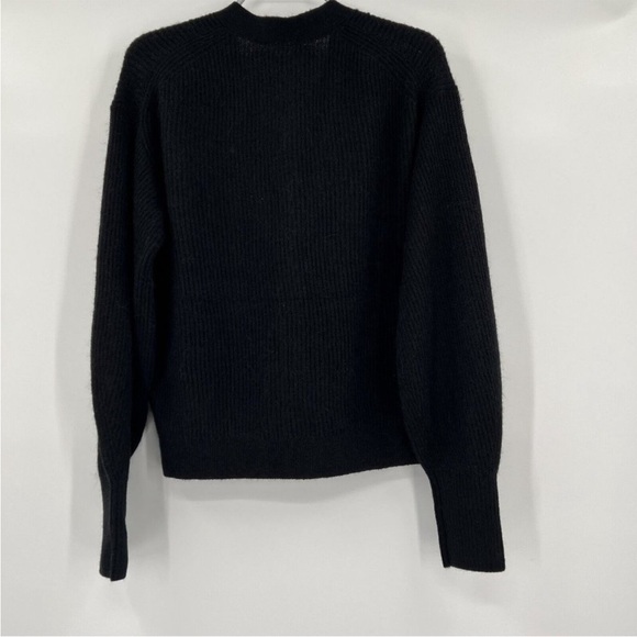 Quince Women's Black Baby Alpaca-Merino Wool Cropped Cardigan sz M Button Up NWT - Picture 5 of 7